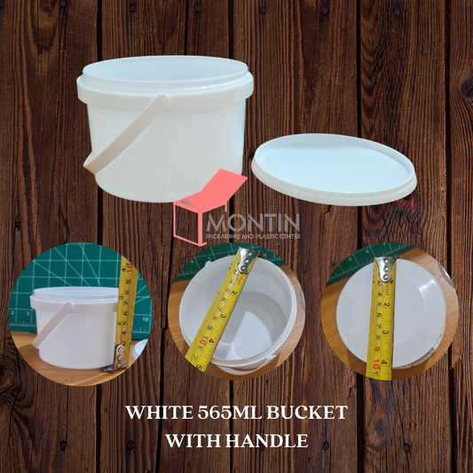 10pcs Small Bucket with Handle 565ml